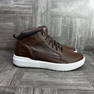 Timberland Allston Mid Men's size 7.5 /Women size 9 Leather Brown Sneaker